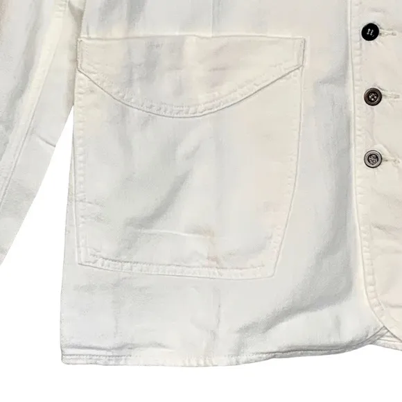 Free People Cotton/Linen Oversized Denim Jacket
