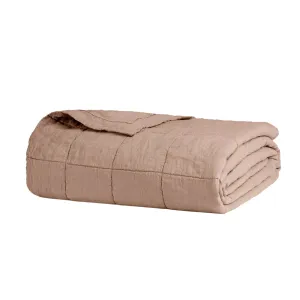 French Flax Linen Quilted Coverlet