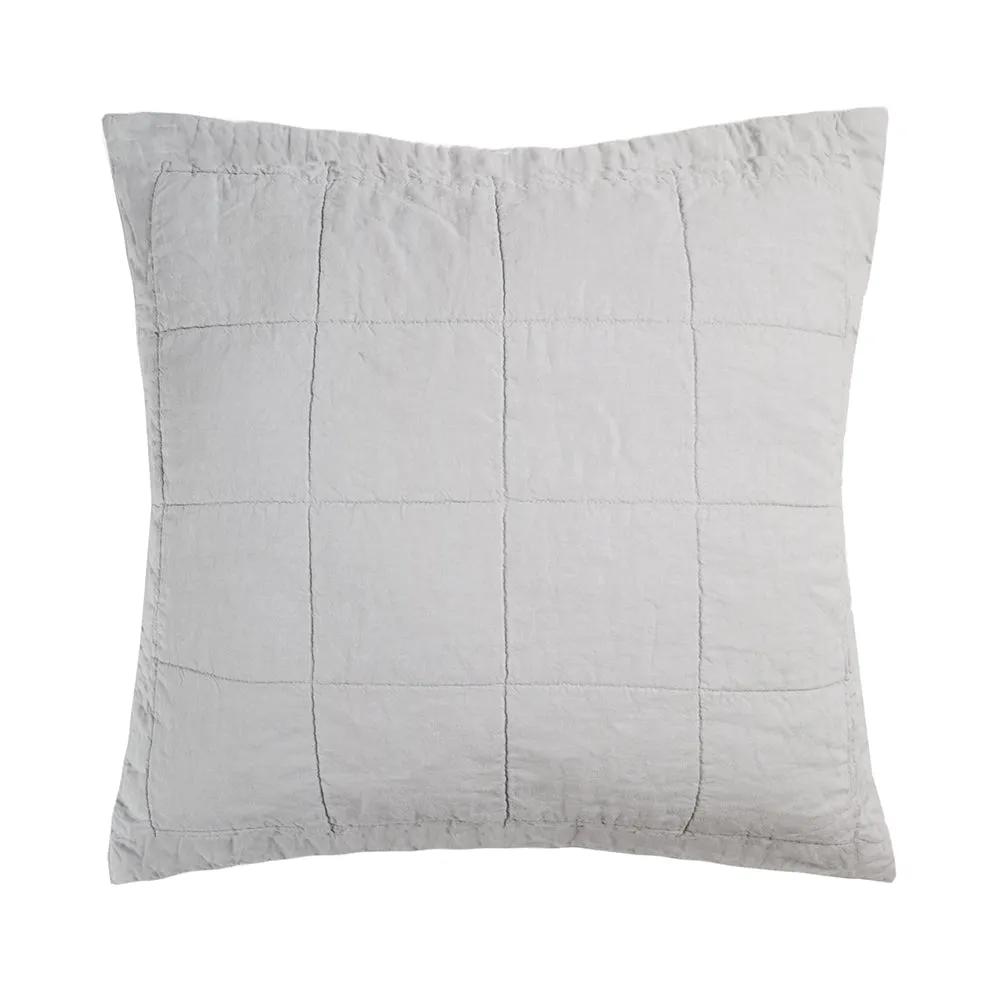 French Flax Linen Quilted European Sham