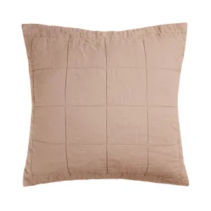 French Flax Linen Quilted European Sham