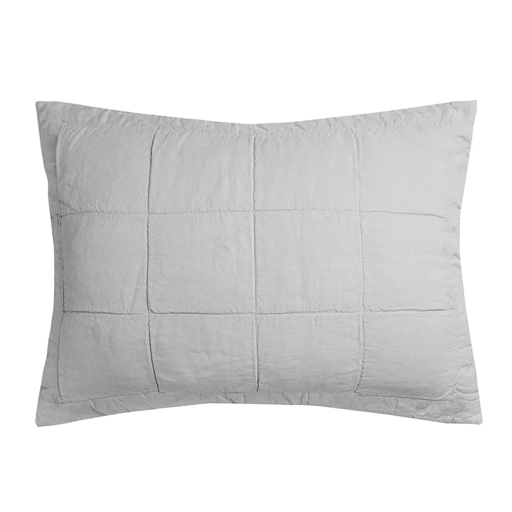 French Flax Linen Quilted Sham