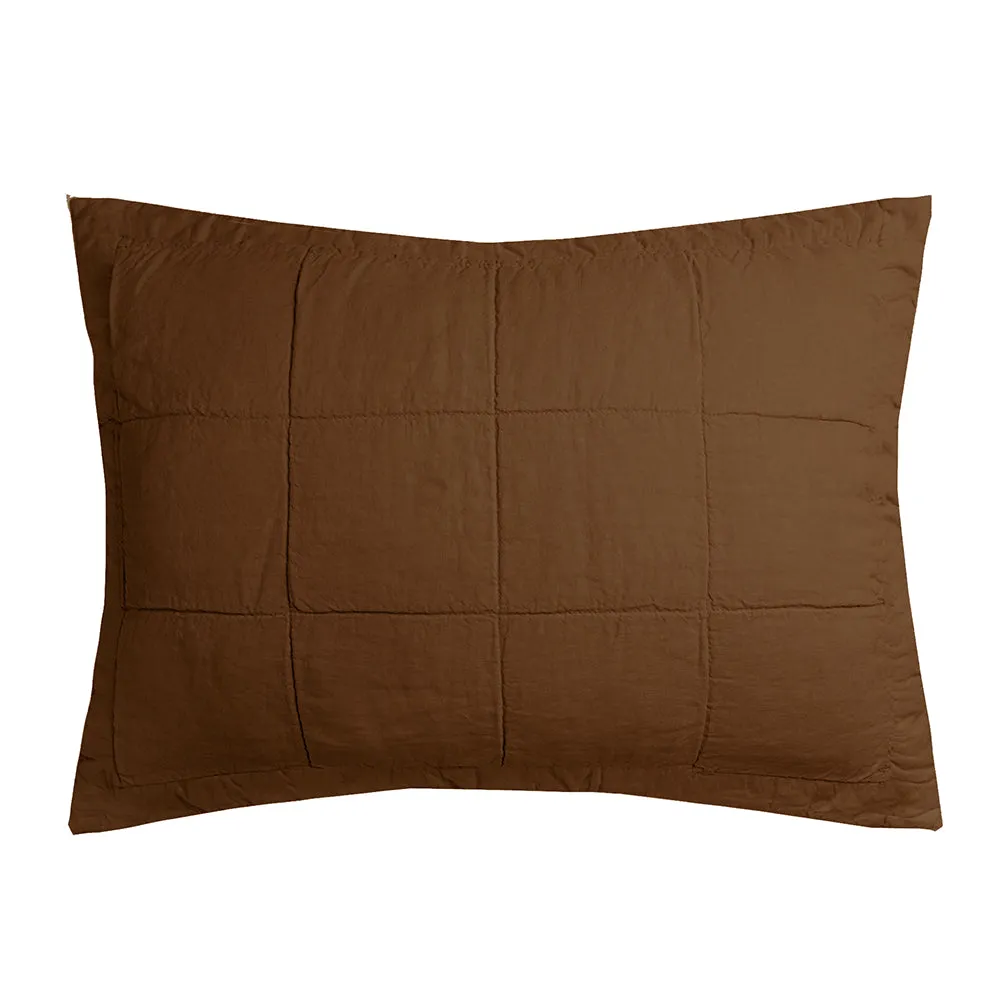 French Flax Linen Quilted Sham