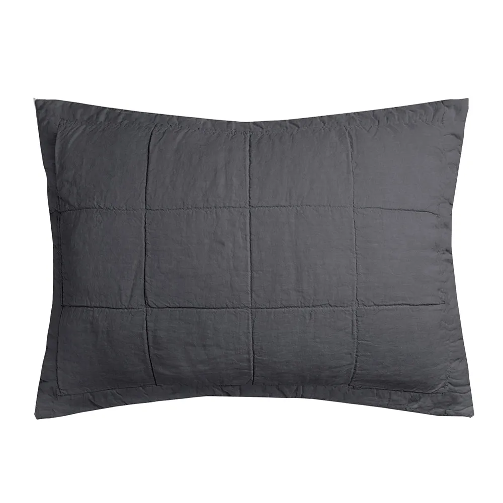 French Flax Linen Quilted Sham