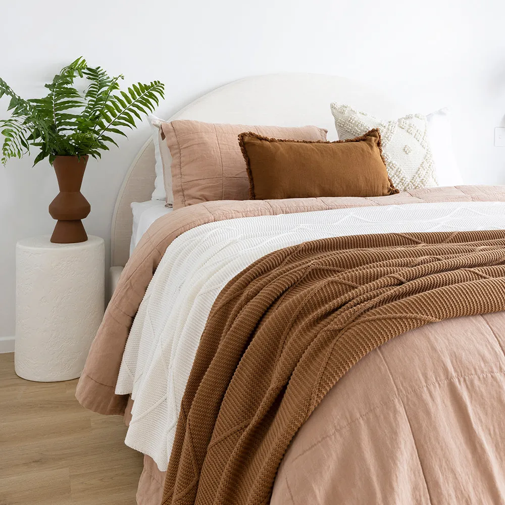 French Flax Linen Quilted Sham