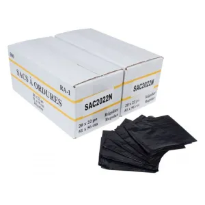 Garbage Trash Bags Regular 20" x 22" Black 2 Boxes of 500