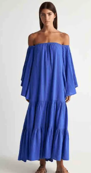 Gauze Off Shoulder Maxi Dress