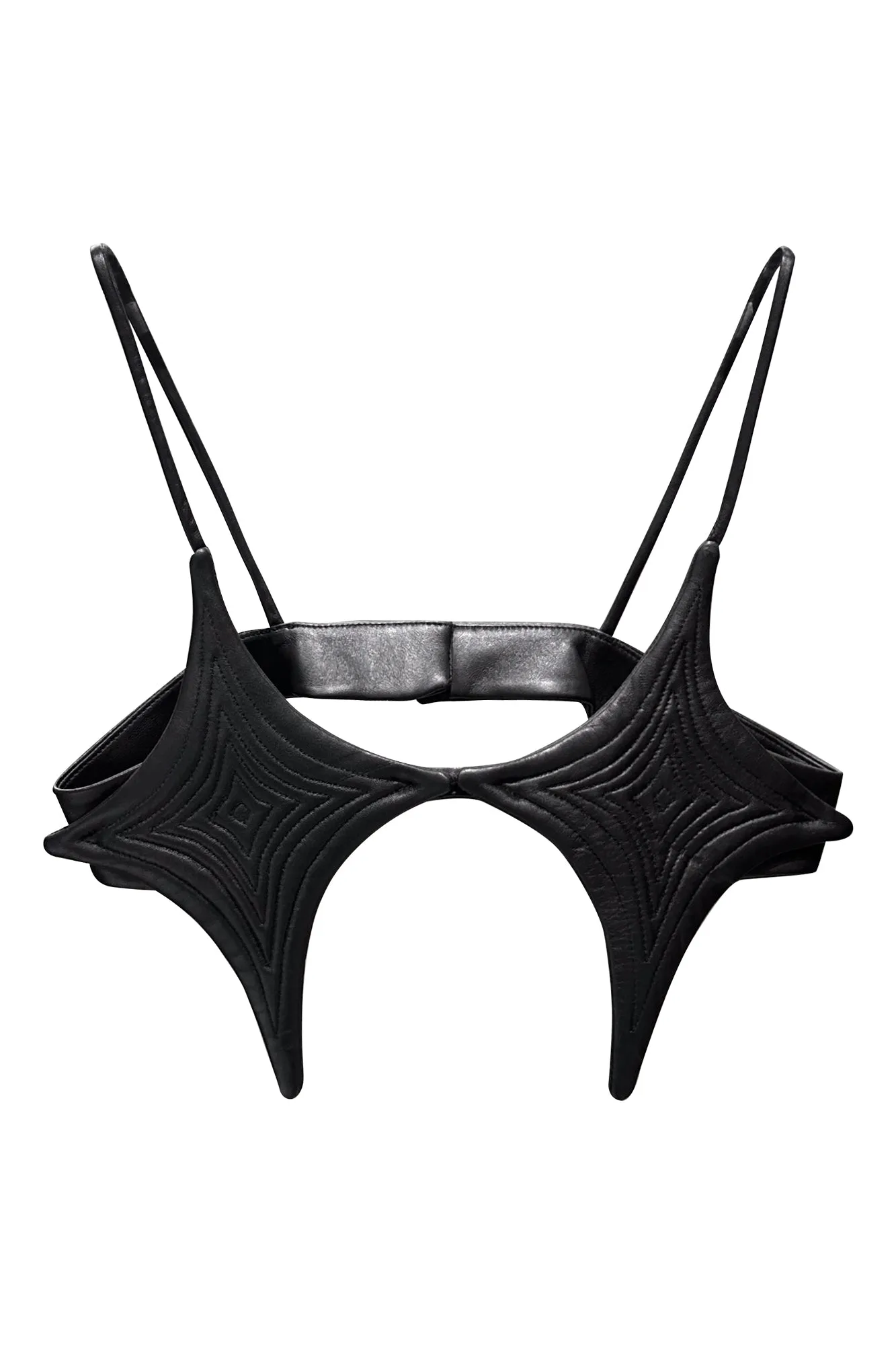 Genuine leather four-star bandeau strap
