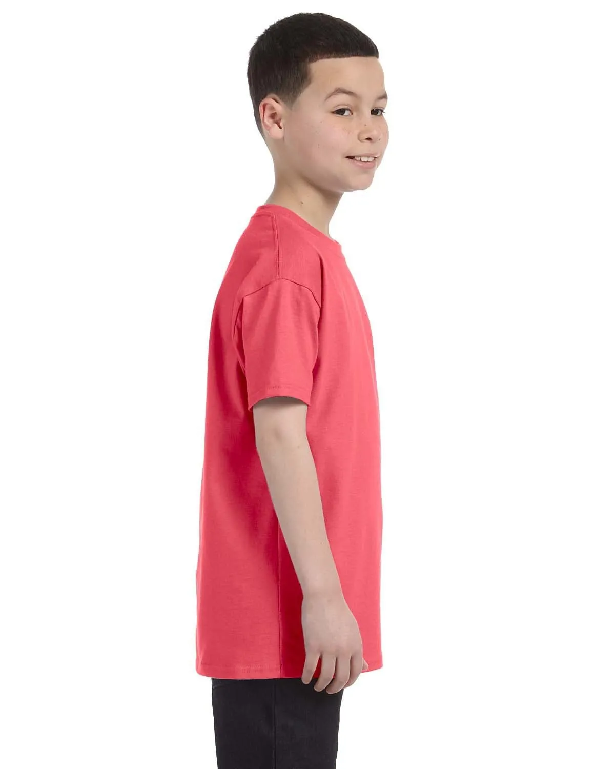 Gildan Youth Lightweight 100% Cotton T-Shirt | Coral Silk