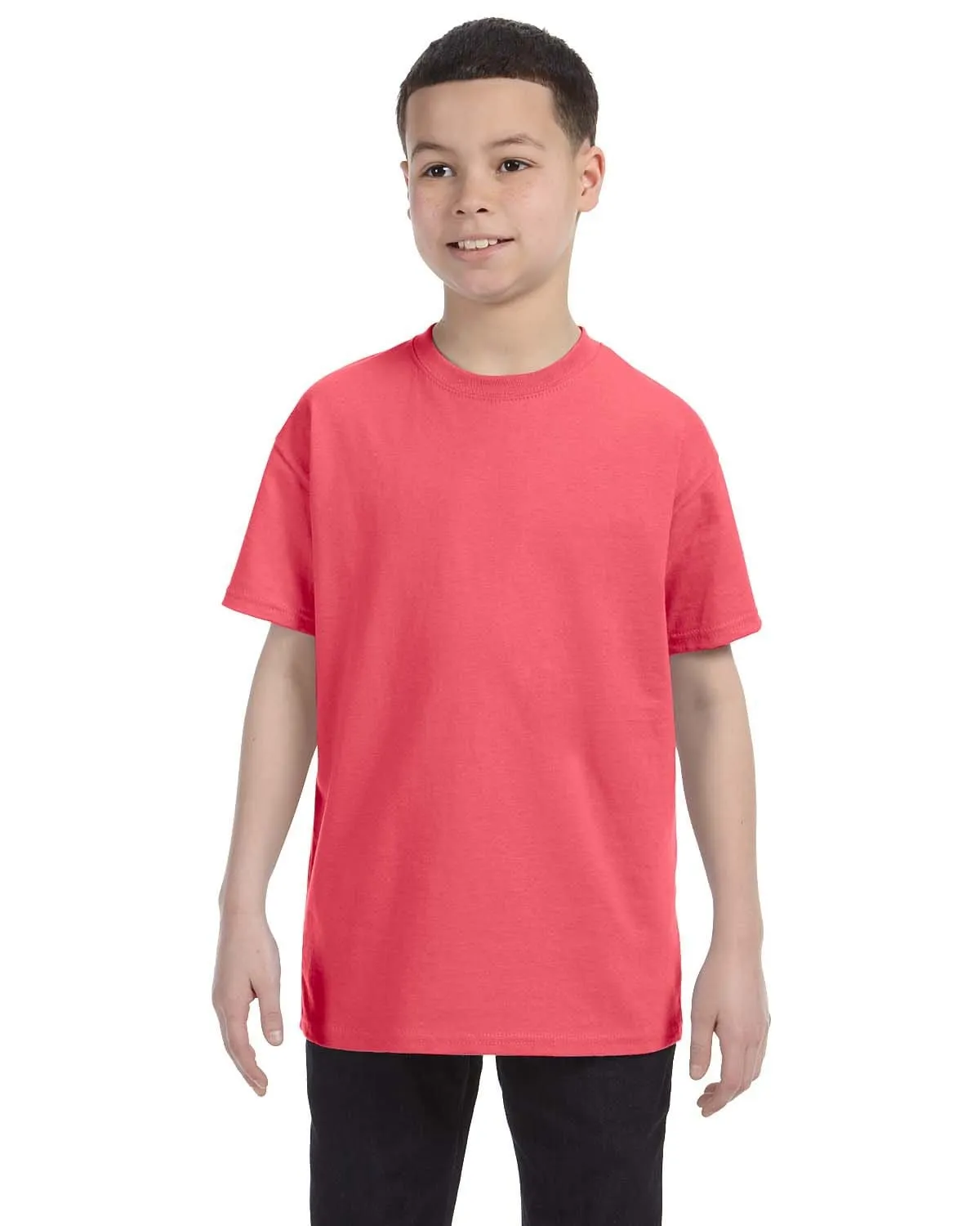 Gildan Youth Lightweight 100% Cotton T-Shirt | Coral Silk