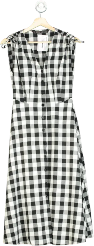 Goelia Monochrome Gingham Dress XS UK 6