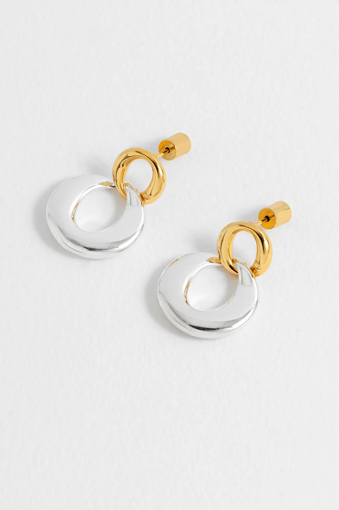 Gold And Silver Link Hoops