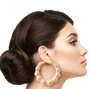 Gold Bamboo Earrings