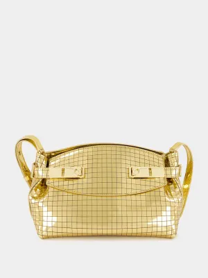 Gold Mirror Small Hug Soft Crossbody Bag