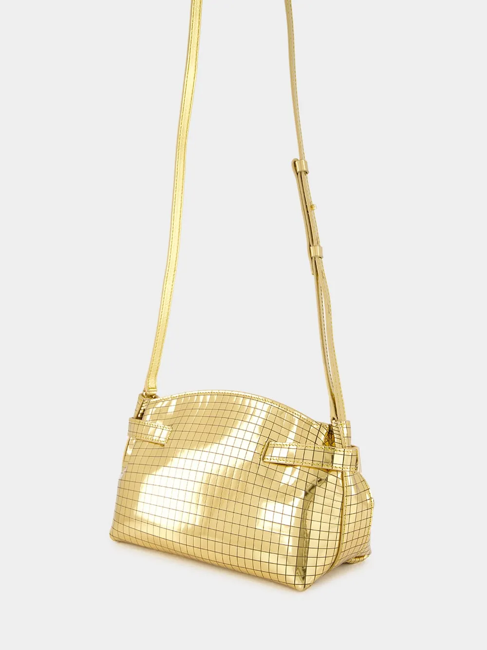 Gold Mirror Small Hug Soft Crossbody Bag