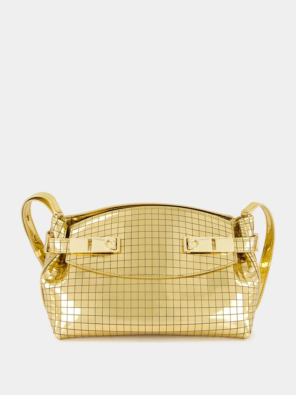 Gold Mirror Small Hug Soft Crossbody Bag