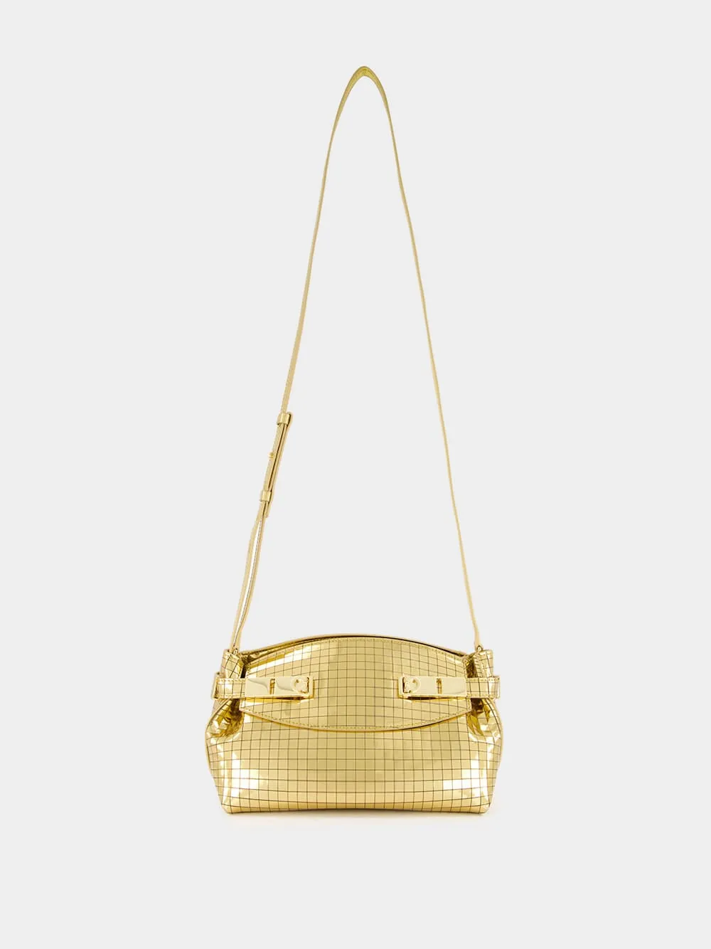 Gold Mirror Small Hug Soft Crossbody Bag