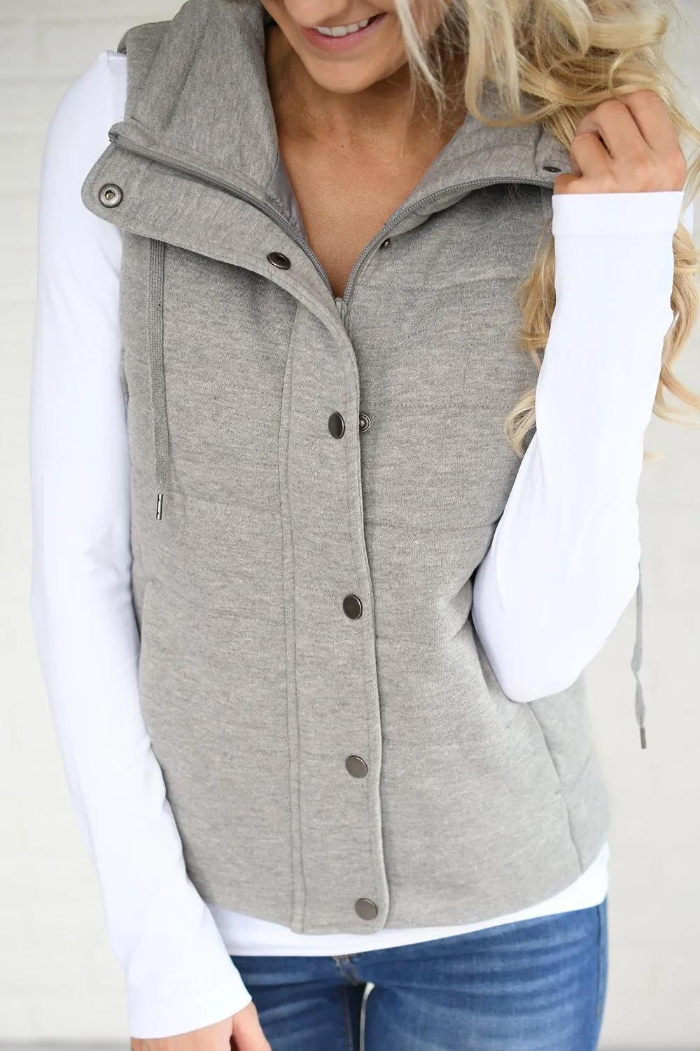 Grey Puffer Vest
