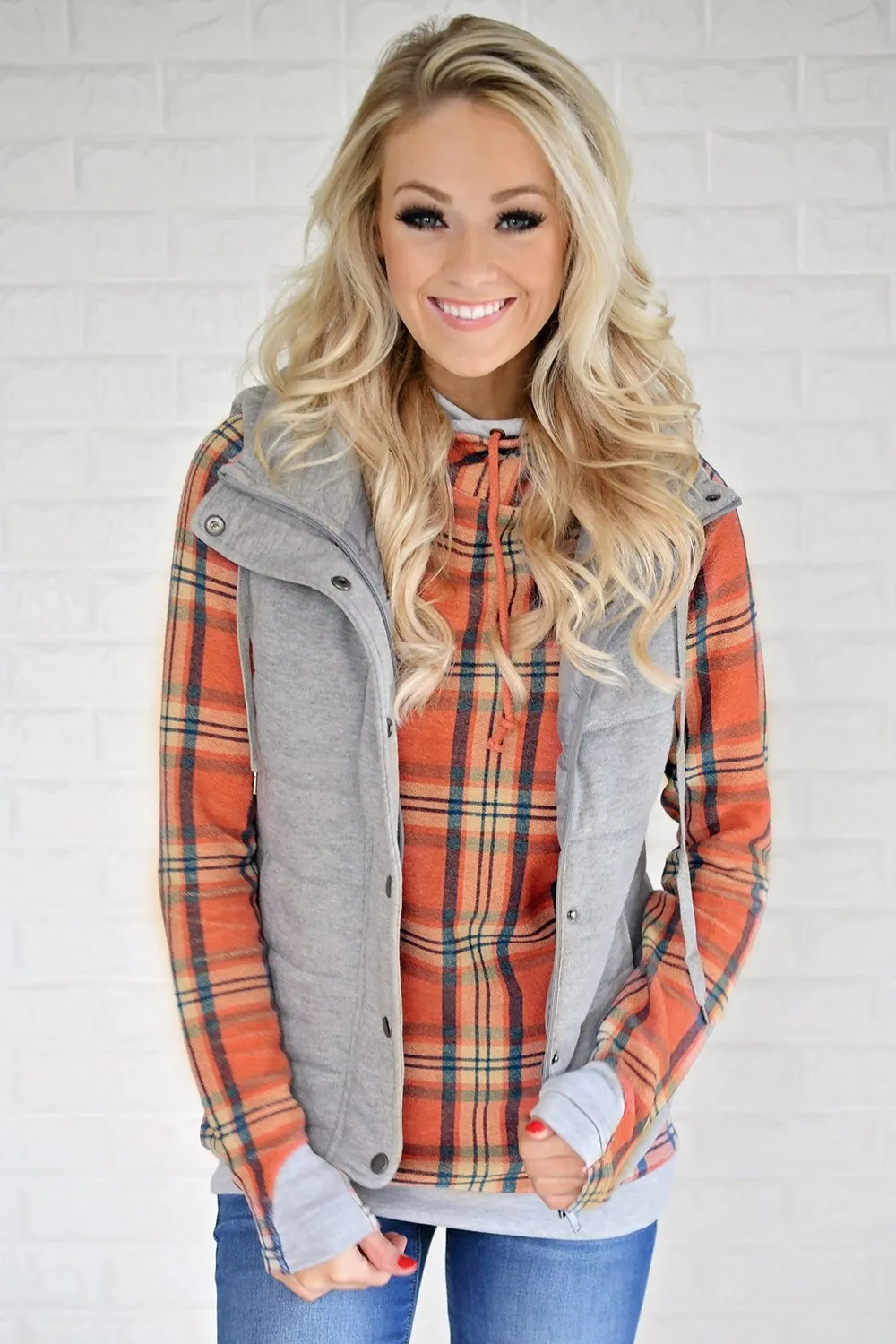 Grey Puffer Vest