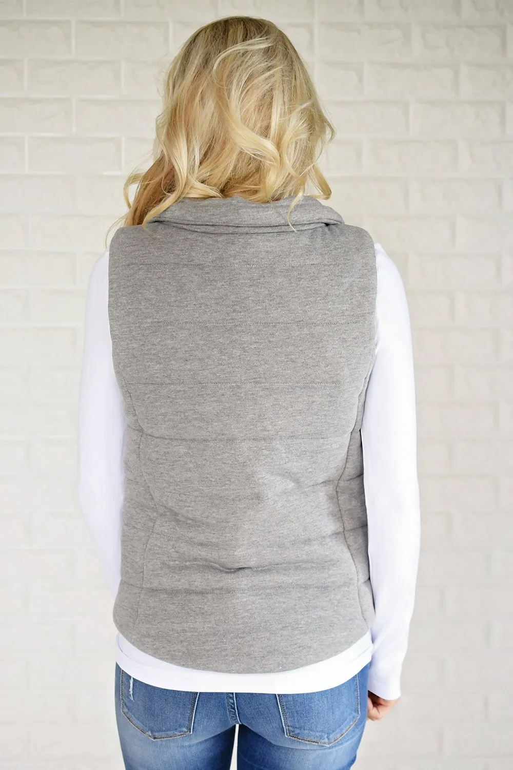 Grey Puffer Vest