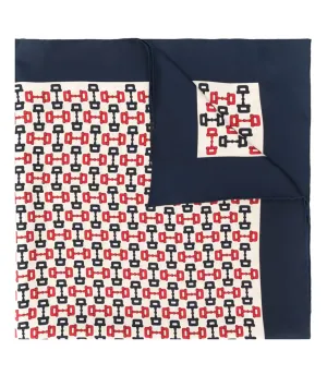 Gucci Horse-bit Silk Scarf in Ivory