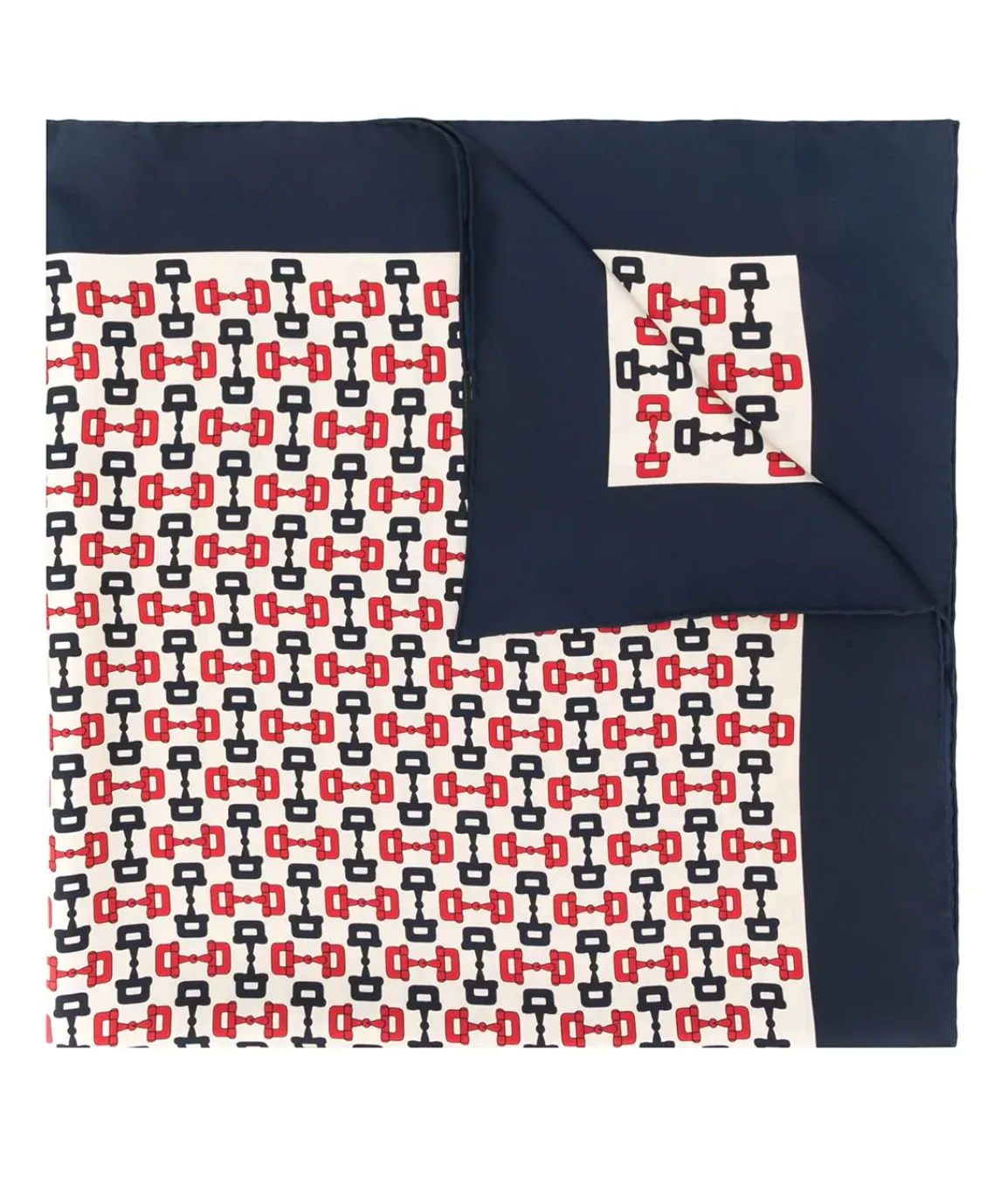 Gucci Horse-bit Silk Scarf in Ivory