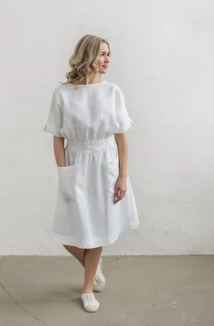 Half-Sleeves Kimono Linen Dress
