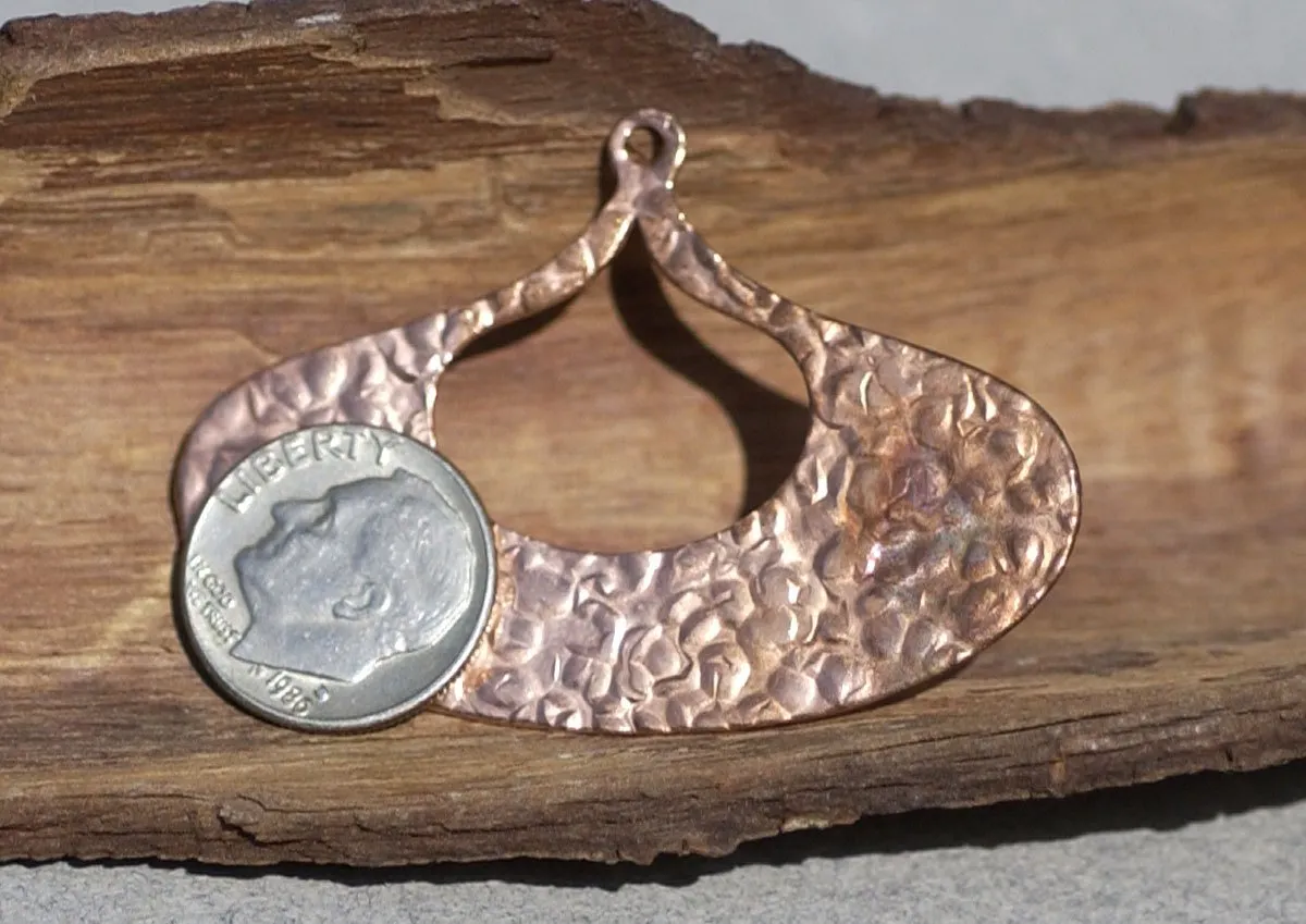 Hammered Hoops Arabic 24g with Hole Shape Charms Cutout Blank for Enameling Jewelry Making Blanks Variety of Metals