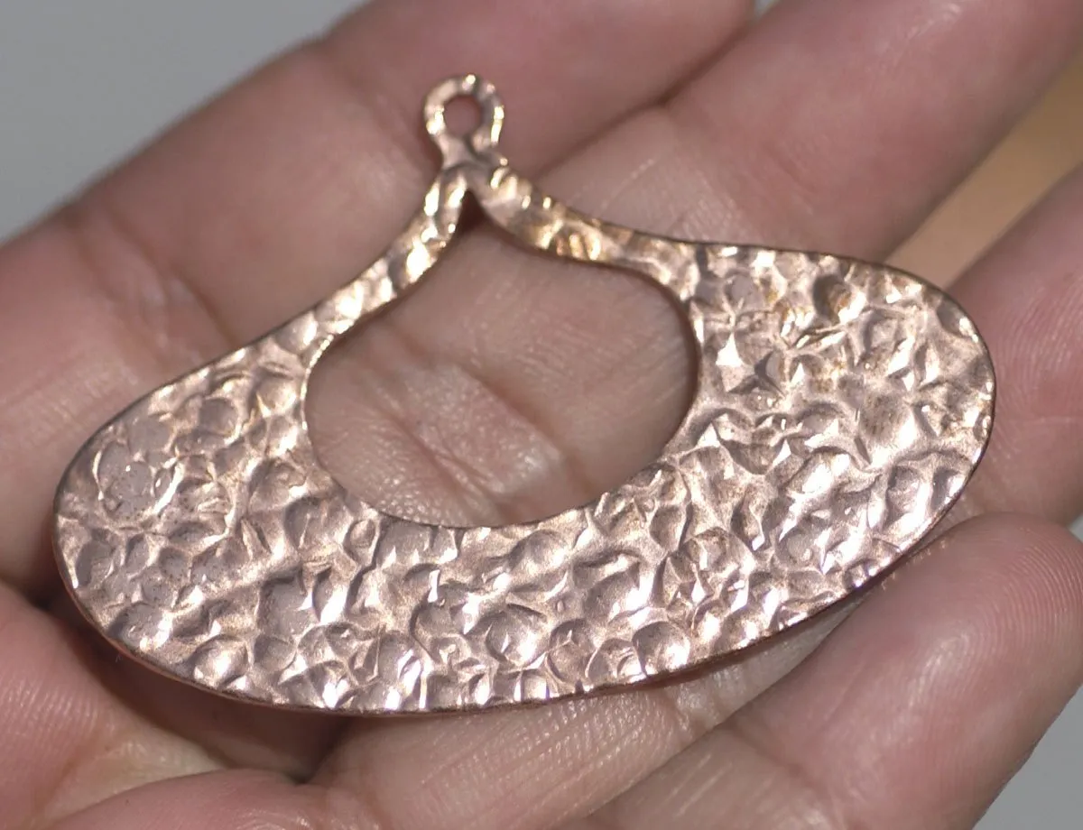 Hammered Hoops Arabic 24g with Hole Shape Charms Cutout Blank for Enameling Jewelry Making Blanks Variety of Metals