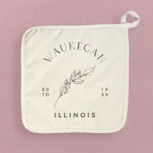 Hand Drawn Branch City State Estd - Cotton Pot Holder