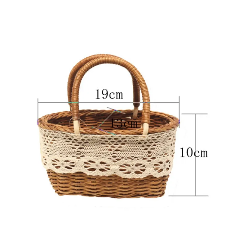 Hand-woven Flower Baskets For Home Wedding Decoration