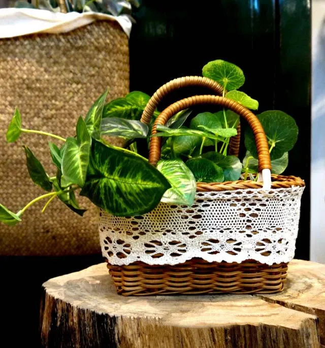 Hand-woven Flower Baskets For Home Wedding Decoration
