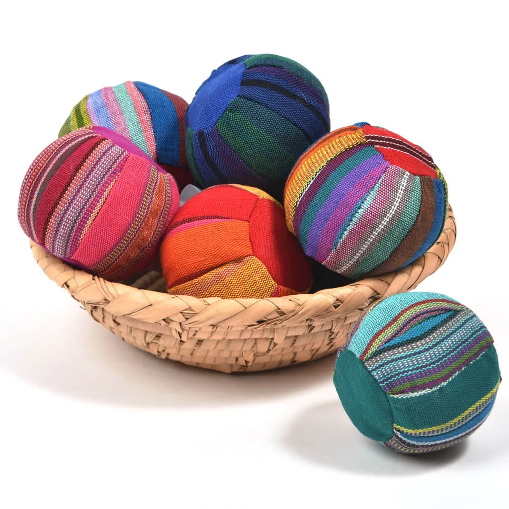 Hand woven Soft Baby Ball | Red Rainbow