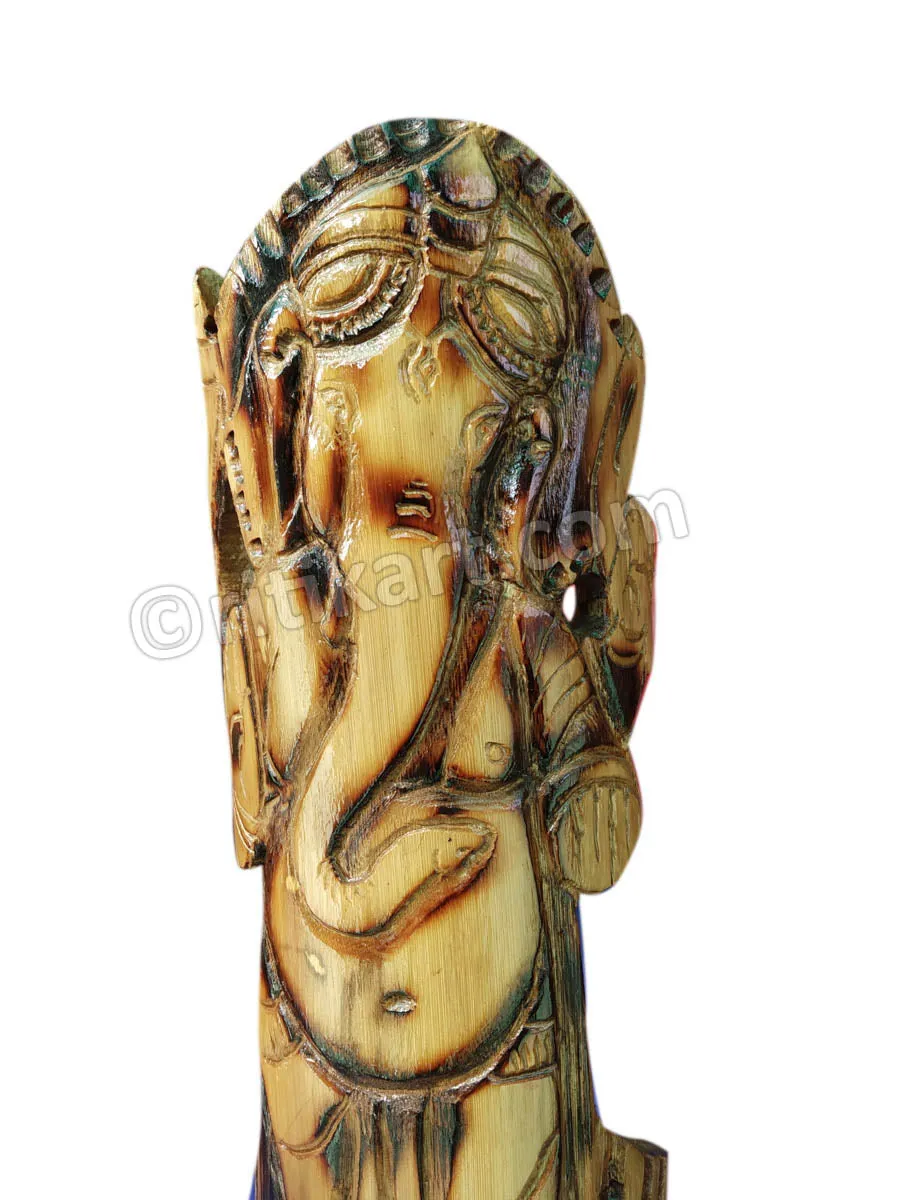 Handcrafted Bamboo Standing Lord Ganesh Statue