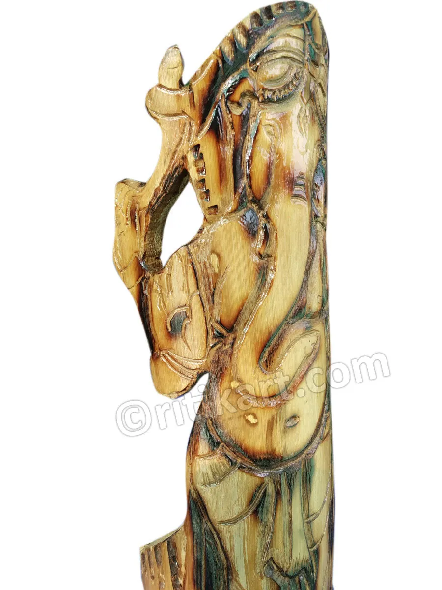 Handcrafted Bamboo Standing Lord Ganesh Statue