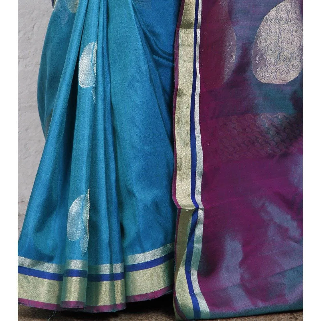 Handwoven Blue Pure Silk Saree