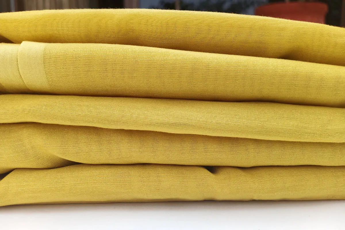 Handwoven Chanderi Silk in Yellow