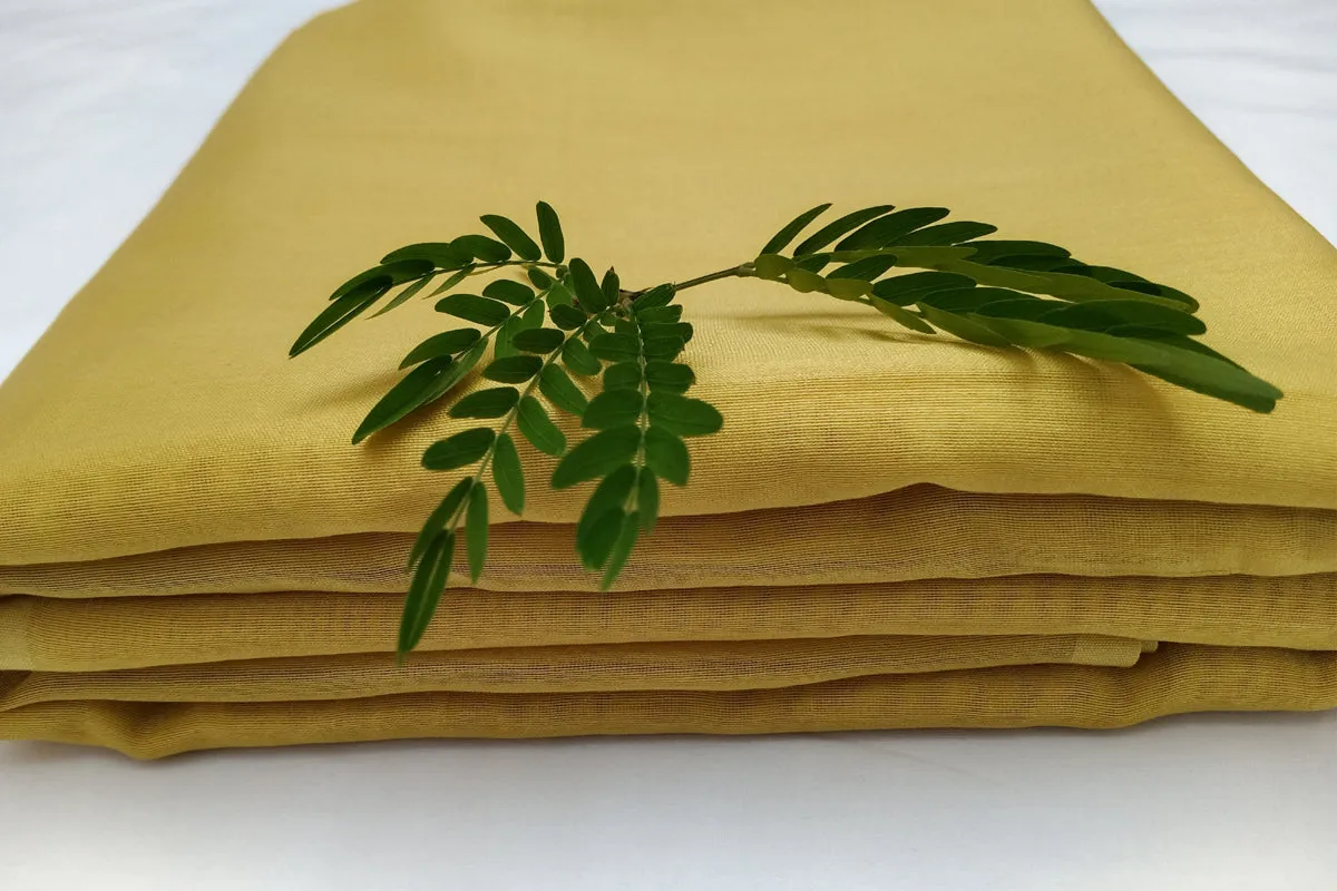 Handwoven Chanderi Silk in Yellow