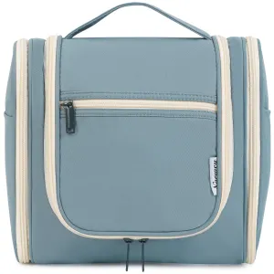 Hanging Toiletry Bag for Women Travel Makeup Bag Organizer Toiletries Bag for Cosmetics Essentials Accessories (Large, Greyish Blue)
