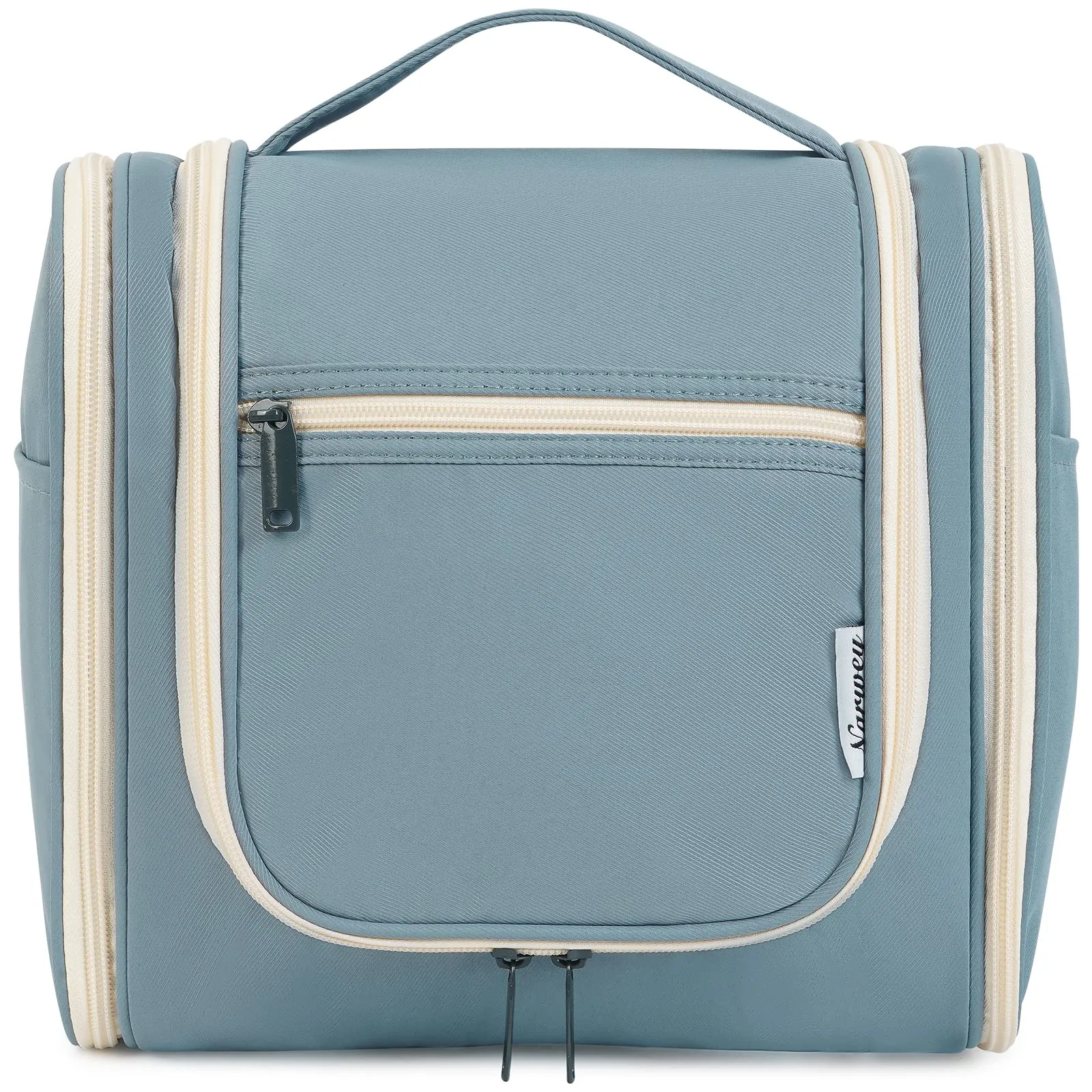 Hanging Toiletry Bag for Women Travel Makeup Bag Organizer Toiletries Bag for Cosmetics Essentials Accessories (Large, Greyish Blue)