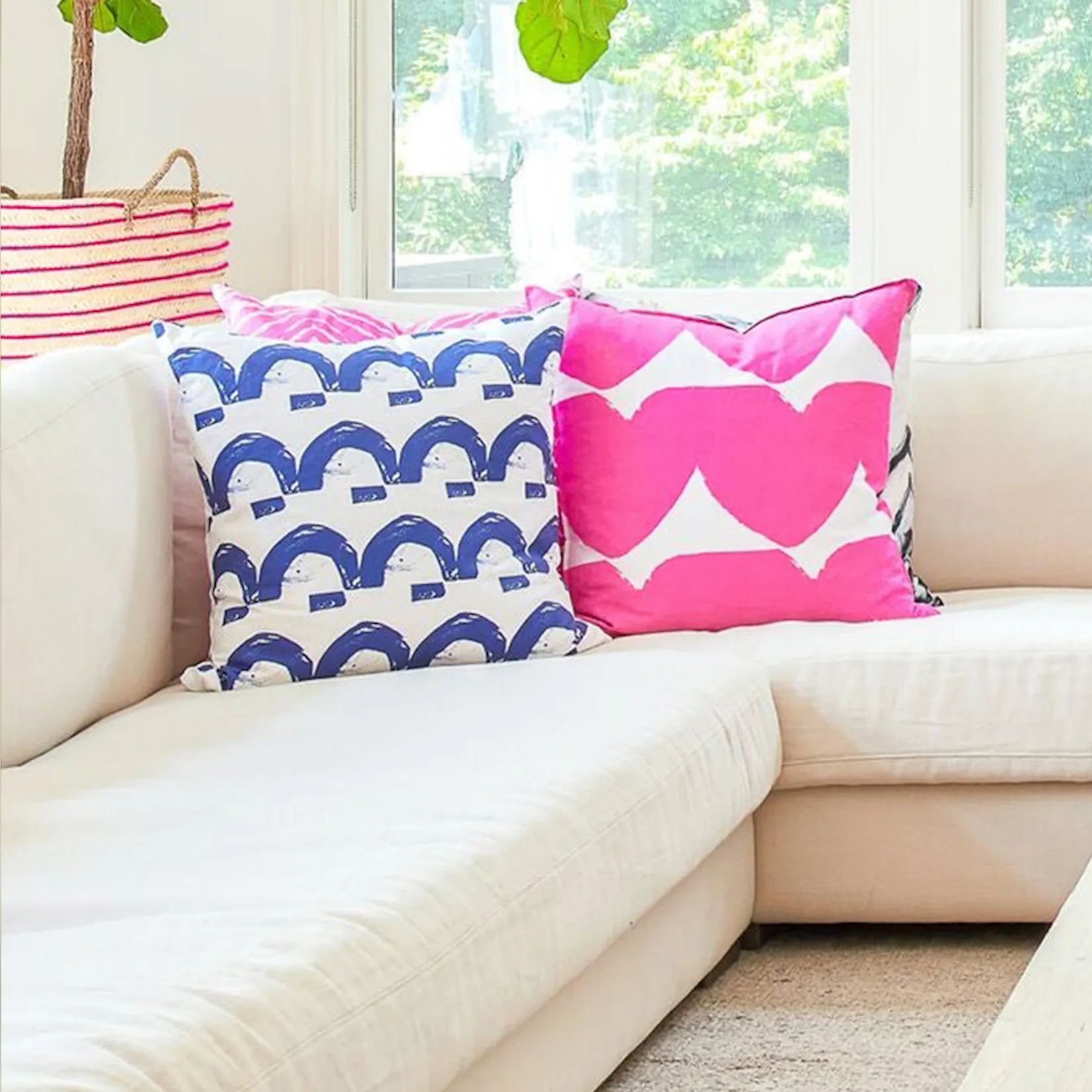 Happy Land Indigo Pillow