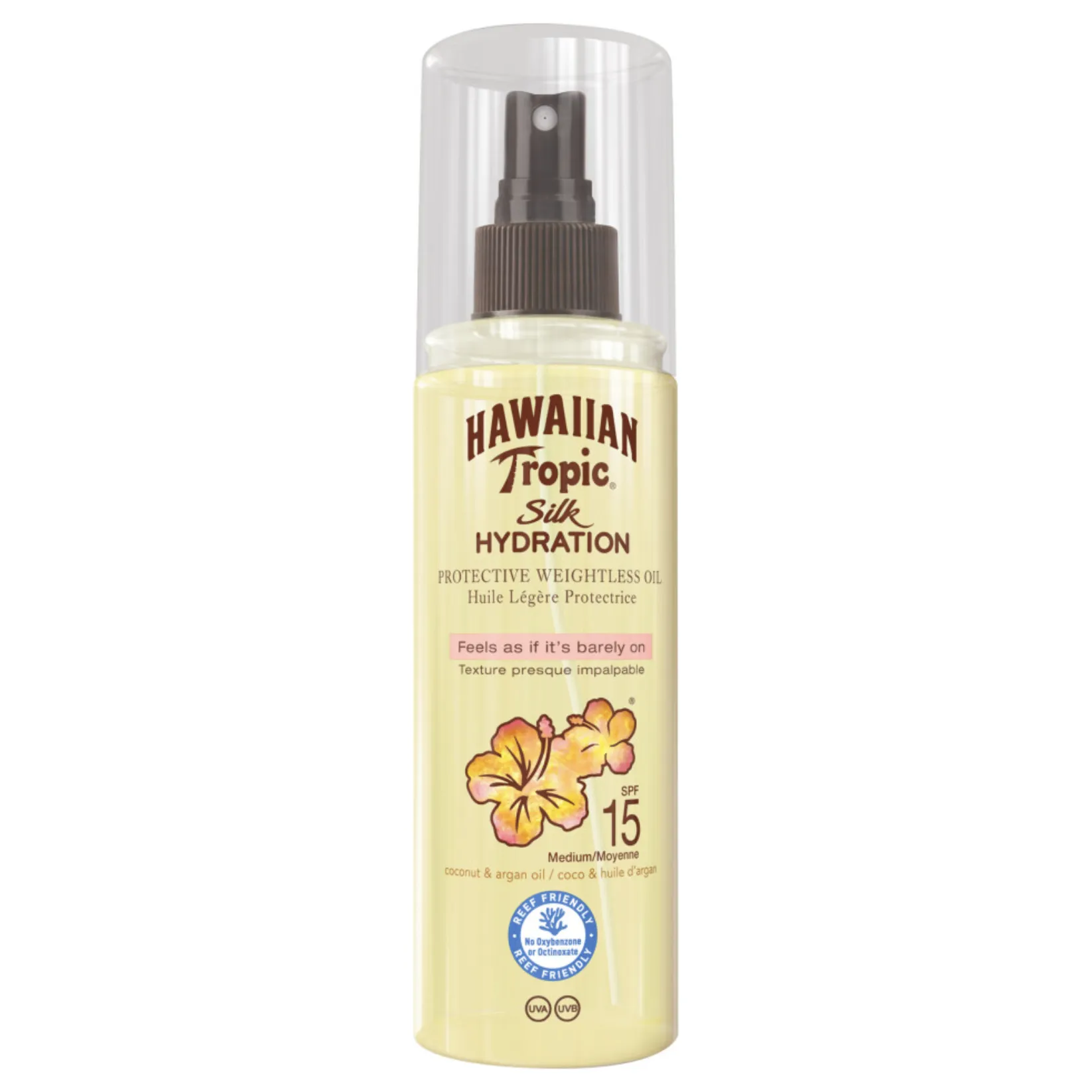 HAWAIIAN TROPIC SILK HYDRATION DRY OIL MIST SPF 15 150ml x 3