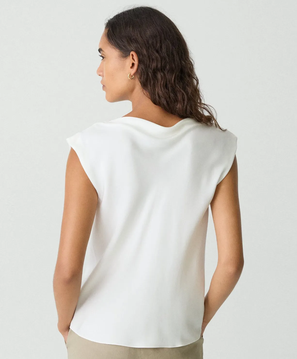 HI COWL SLIM TANK TOP