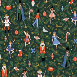 Holiday Classics Linen- Nutcracker Metallic $20.99/ Yard