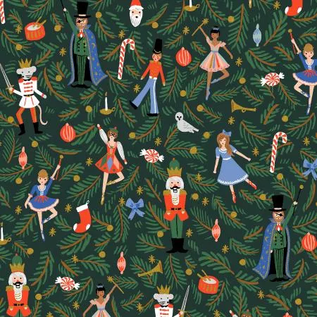 Holiday Classics Linen- Nutcracker Metallic $20.99/ Yard