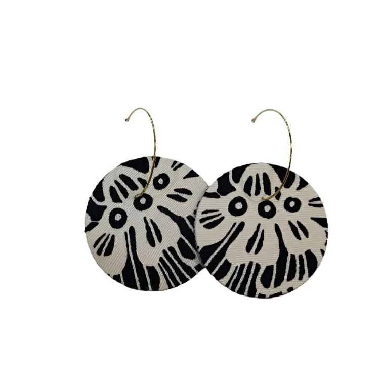 Hoop and Moon Dangle Earrings