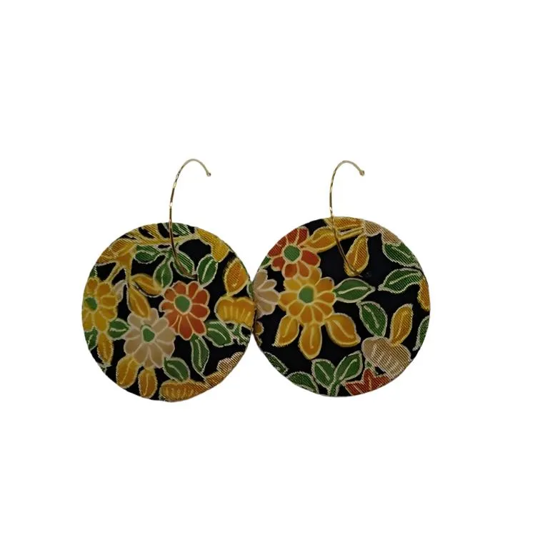 Hoop and Moon Dangle Earrings