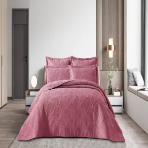 Hotel Collection Athens 5 Piece Quilt Set Blush Queen
