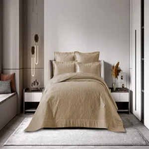 Hotel Collection Casablanca 5-Piece Quilt Set Stone Queen