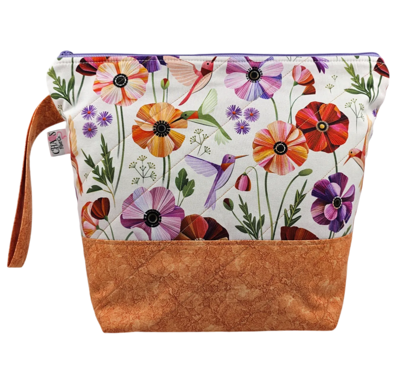 Hummingbirds & Poppies - Project Bag - Medium