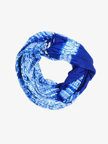 Indigo Shibori Silk handmade scarf